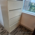 Beige 4 Drawer Flip Front Lateral File Cabinet